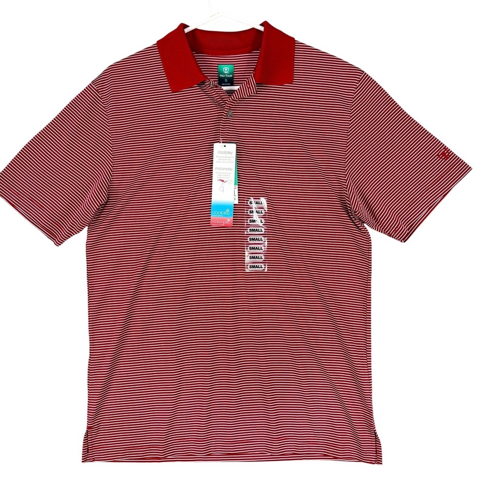 Pro Tour Polo Shirt Mens Small Red Golf Performance‎ Coolplay Motionplay NEW